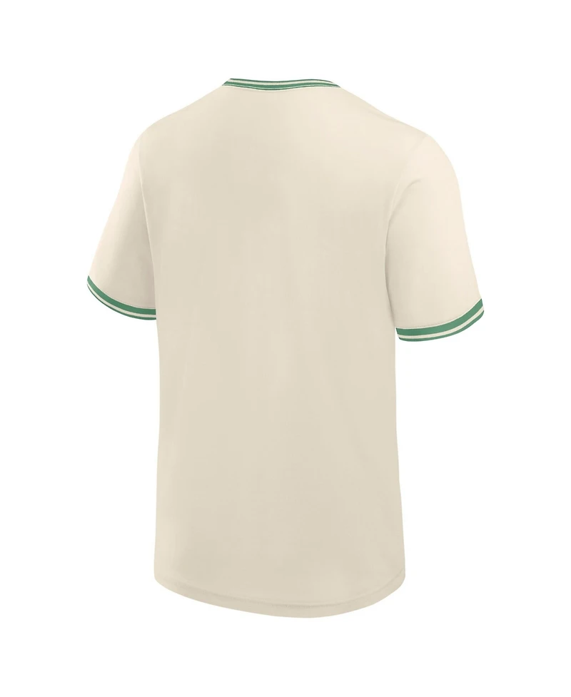 Fanatics Men's Cream Philadelphia Eagles Time Honored Tradition Ringer Fashion T-Shirt
