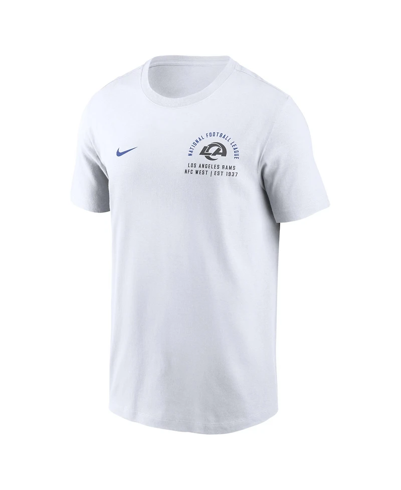 Nike Men's White Los Angeles Rams Split Logo T-Shirt