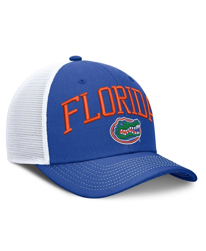 Jordan Men's and Women's Royal/White Florida Gators Primetime Arched Trucker Adjustable Hat