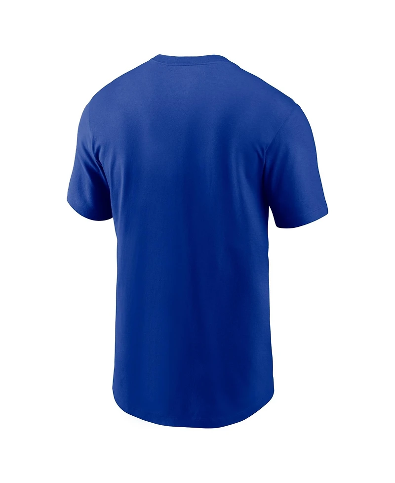 Nike Men's Royal Denver Broncos Rewind Team Spirit Essential Cotton T-Shirt