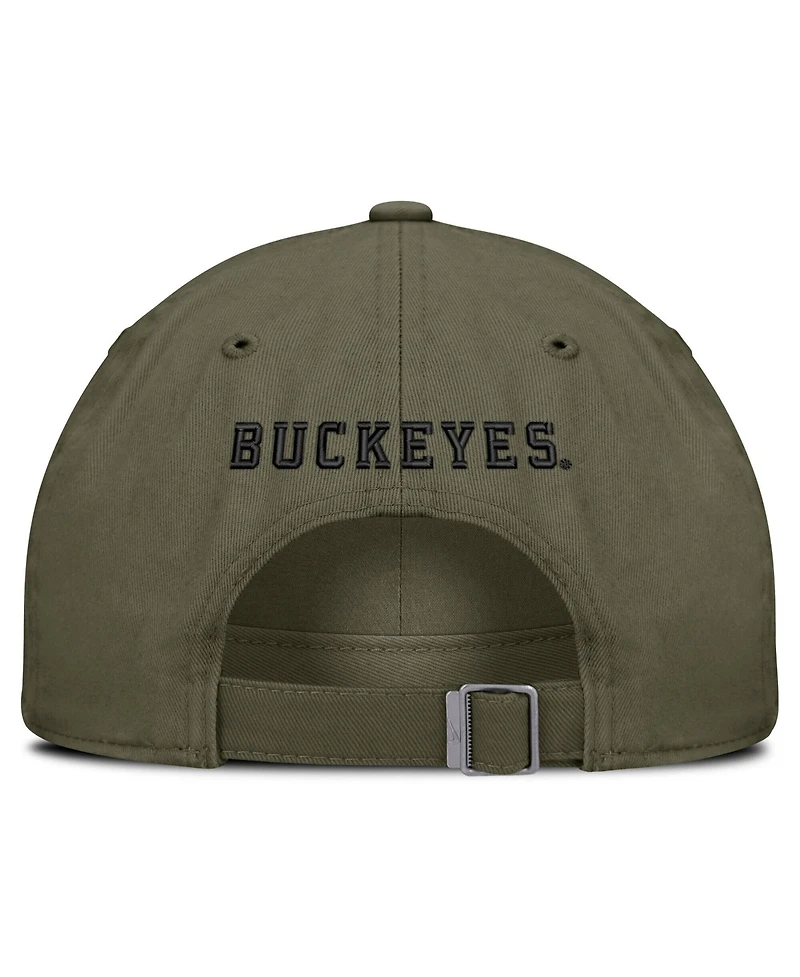 Nike Men's and Women's Olive Ohio State Buckeyes Primetime Club Adjustable Hat