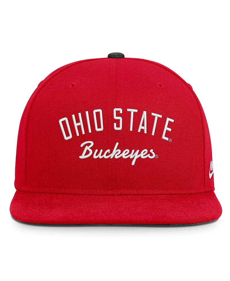 Nike Men's Scarlet Ohio State Buckeyes Legacy Snapback Hat
