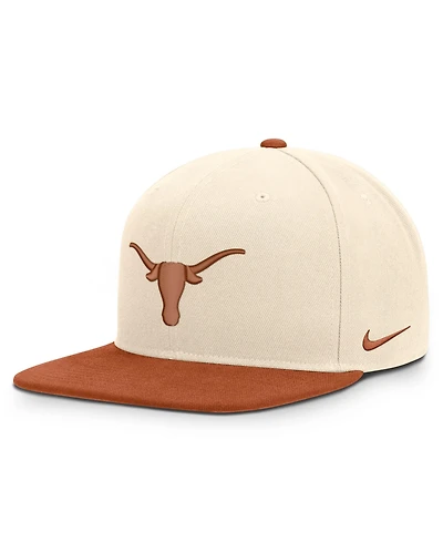 Nike Men's and Women's Natural/Texas Orange Texas Longhorns Campus Prep Snapback Hat