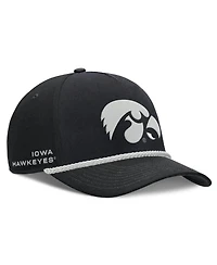 Nike Men's and Women's Black Iowa Hawkeyes Rope Rise Adjustable Hat