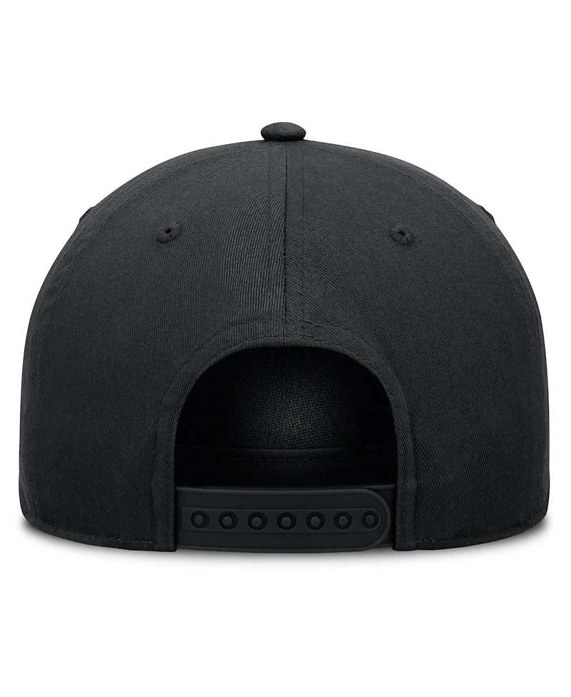 Nike Men's Black Atlanta Braves Rise Dri-fit A-Frame Adjustable Hat