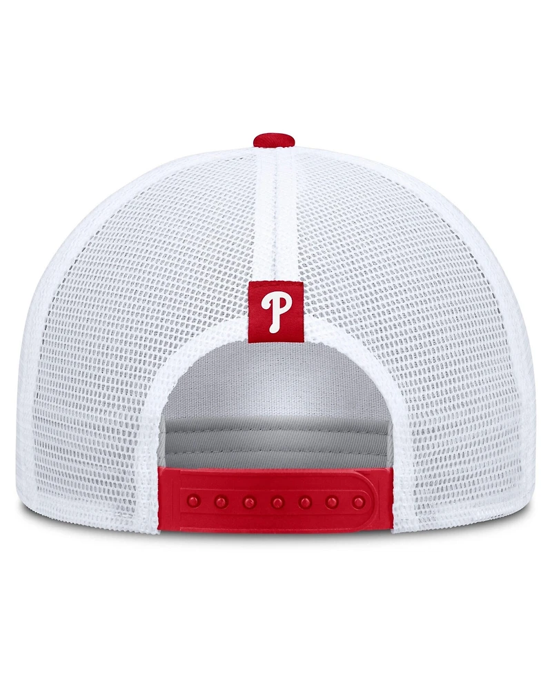 Nike Men's Khaki/Red Philadelphia Phillies Rise A-Frame Trucker Adjustable Hat