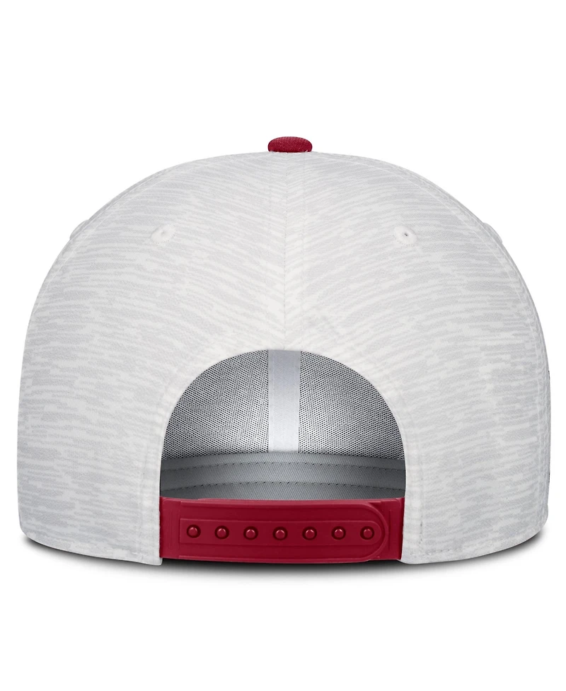 Jordan Men's and Women's White/Crimson Oklahoma Sooners Primetime Rise Adjustable Hat
