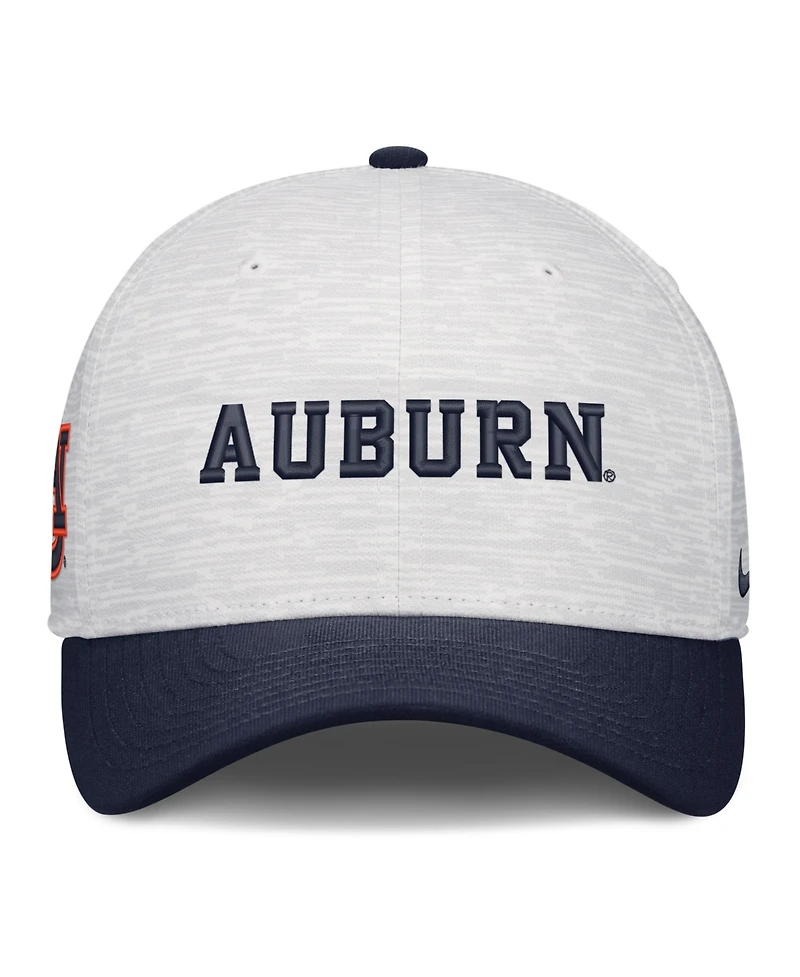 Nike Men's and Women's White/Navy Auburn Tigers Primetime Rise Adjustable Hat