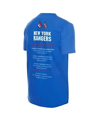 New Era Men's Blue York Rangers Stanley Cup Trophy Graphic T-Shirt