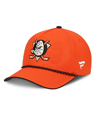 Fanatics Men's Orange Anaheim Ducks On Stage Podium A-Frame Adjustable Hat