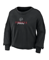 Fanatics Women's Black Indiana Fever Oversized Boxy Long Sleeve Top