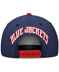 Fanatics Men's Navy Columbus Blue Jackets On Stage Podium A-Frame Adjustable Hat