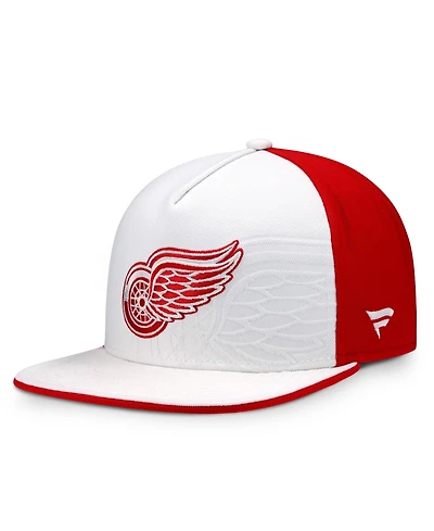 Fanatics Men's White/Red Detroit Red Wings Snapback Hat