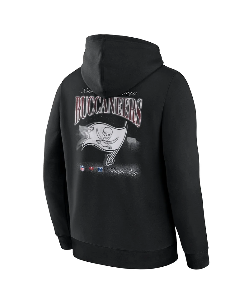 Fanatics Men's Black Tampa Bay Buccaneers Nightfall Long Sleeve Fleece Hoodie