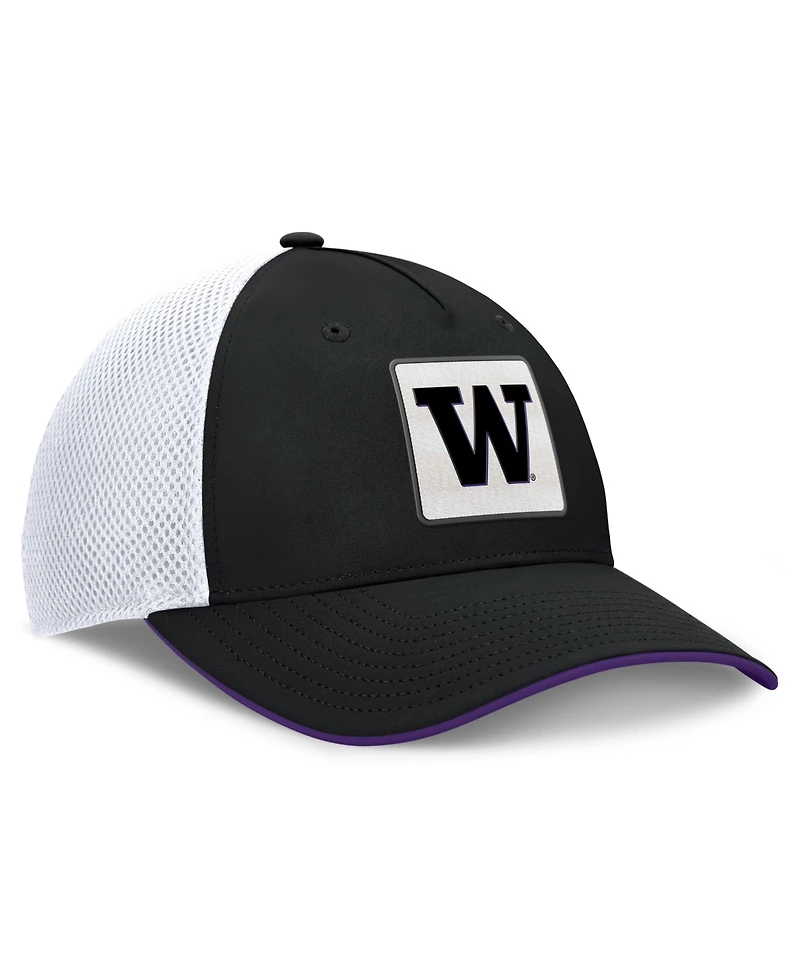 Fanatics Men's Black Washington Huskies 5-Panel Matter Flex Hat