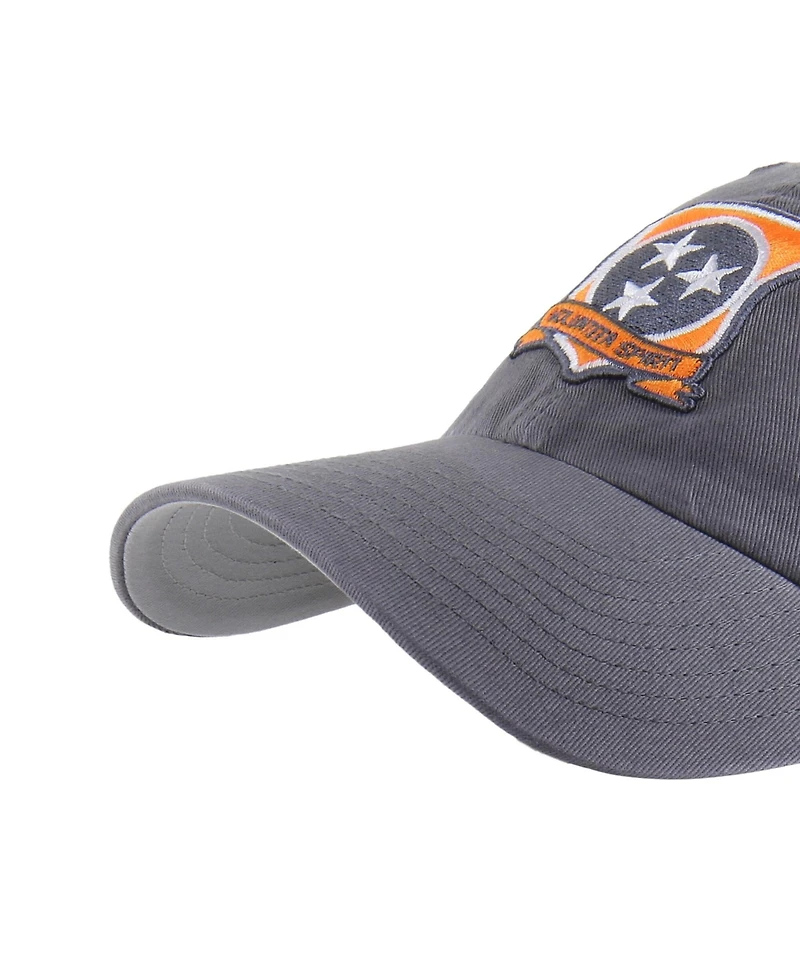 '47 Brand Men's Anthracite Tennessee Volunteers Smokey Grey Ballpark Clean Up Adjustable Hat