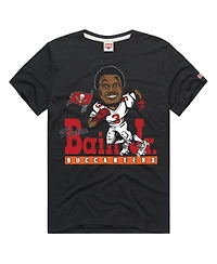 Homage Men's and Women's Rueben Bain Jr. Charcoal Tampa Bay Buccaneers Caricature Player Graphic Tri-Blend T-Shirt