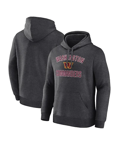 Logo Athletic Men's Heather Charcoal Washington Commanders Arch Victory Hoodie