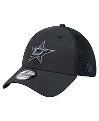 New Era Men's Black Dallas Stars Blackout 39THIRTY Flex Fit Hat