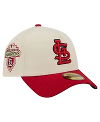 New Era Men's Cream St. Louis Cardinals Chrome A-Frame 59FORTY Fitted Hat
