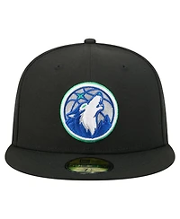 New Era Men's Black Minnesota Timberwolves 59FIFTY Fitted Hat