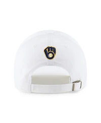 '47 Brand Preschool White Milwaukee Brewers Ice Cream Helmet Clean Up Adjustable Hat