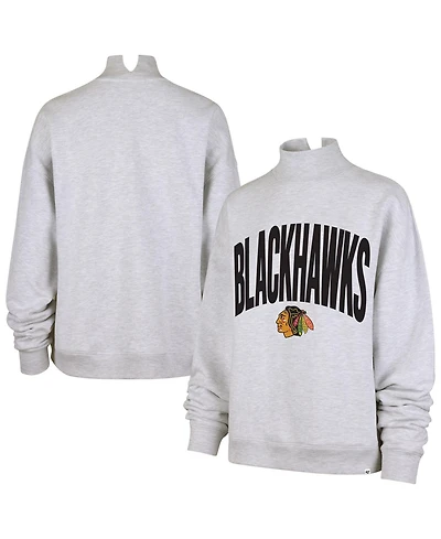 '47 Brand Women's Heather Gray Chicago Blackhawks Subtle Muse Sweatshirt