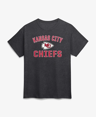 Logo Athletic Men's Charcoal Kansas City Chiefs Cotton Victory Arch T-Shirt