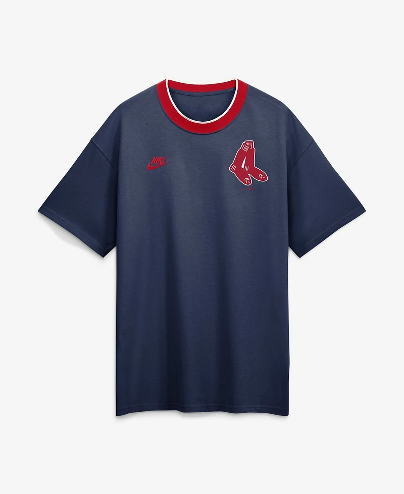 Nike Men's Navy Boston Red Sox Cooperstown Collection Ringer T-Shirt