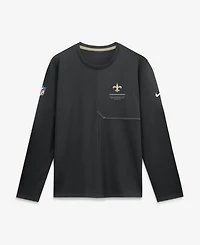 Nike Men's Black New Orleans Saints Sideline Coaches Uv Dri-fit Long Sleeve T-Shirt