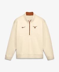 Nike Men's Cream Texas Longhorns Primetime Club Fleece Half-Zip Pullover Sweatshirt