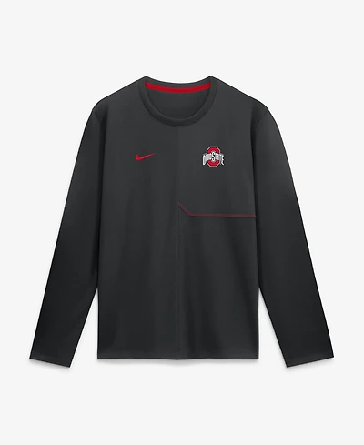 Nike Men's Black Ohio State Buckeyes 2026 Sideline Coaches Uv Dri-fit Long Sleeve Shirt