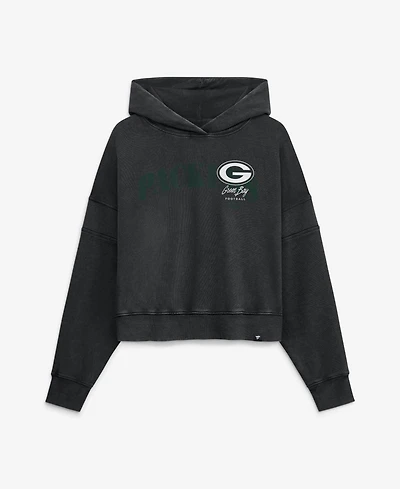 Fanatics Women's Black Green Bay Packers Counter Run Pullover Hoodie