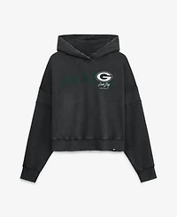 Fanatics Women's Black Green Bay Packers Counter Run Pullover Hoodie