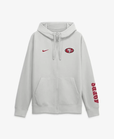 Nike Men's Gray San Francisco 49ers Cool Down Club Full-Zip Hoodie