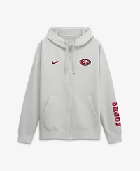 Nike Men's Gray San Francisco 49ers Cool Down Club Full-Zip Hoodie
