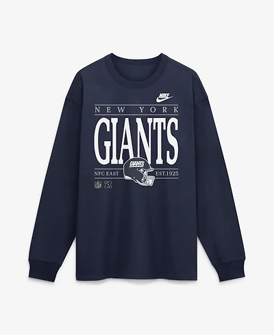 Nike Men's Navy New York Giants Red Zone Long Sleeve Max90 T-Shirt