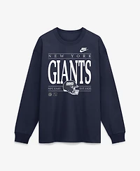 Nike Men's Navy New York Giants Red Zone Long Sleeve Max90 T-Shirt