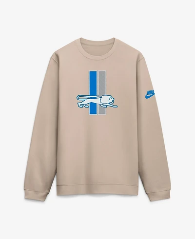 Nike Men's Sand Detroit Lions I-Formation Rewind Club Crew Sweatshirt