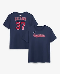 Nike Women's Travis Bazzana Navy Cleveland Guardians Name & Number T-Shirt