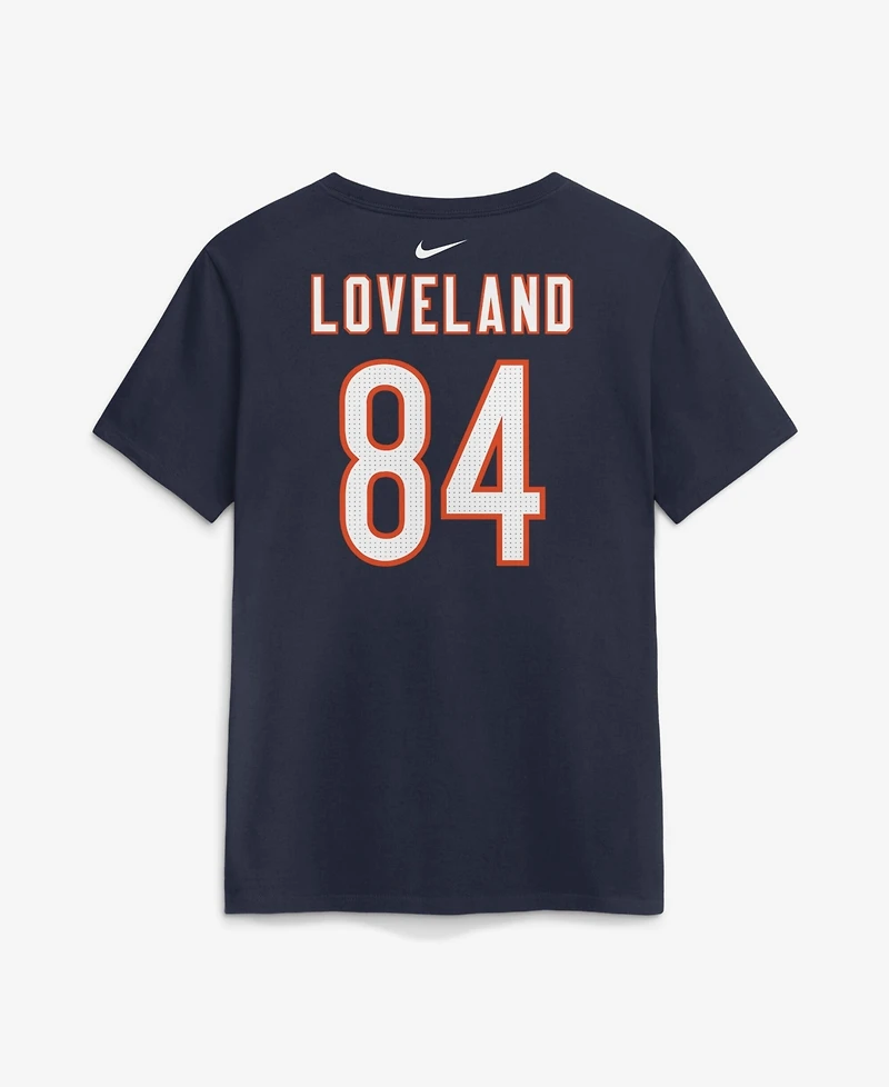 Nike Women's Colston Loveland Navy Chicago Bears Name & Number T-Shirt