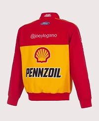Jh Design Men's Red/Yellow Joey Logano 2026 Pennzoil Full-Snap Twill Racing Jacket