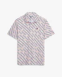 Chubbies Men's White Team Usa The Life, Liberty, Candles Performance Polo Shirt