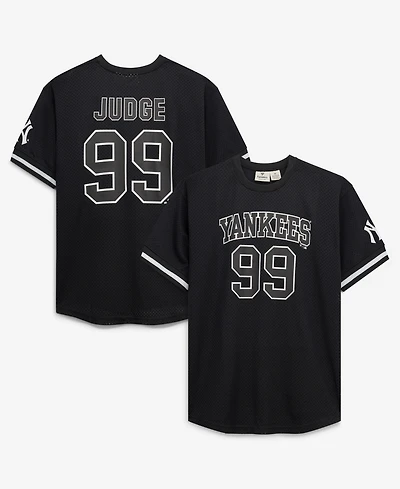 Fanatics Men's Aaron Judge Black/White New York Yankees Big & Tall Heavyweight Mesh Jersey