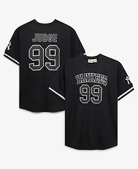 Fanatics Men's Aaron Judge Black/White New York Yankees Big & Tall Heavyweight Mesh Jersey