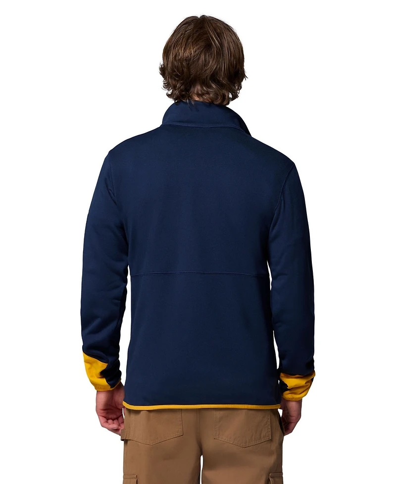 Columbia Men's Navy West Virginia Mountaineers Hike Omni-Wick Half-Zip Pullover Sweatshirt