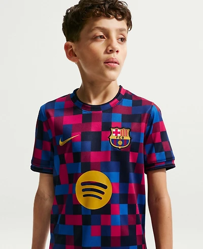Nike Big Boys and Girls Garnet Barcelona 2026/27 Home Pre-Match Jersey