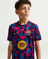 Nike Big Boys and Girls Garnet Barcelona 2026/27 Home Pre-Match Jersey