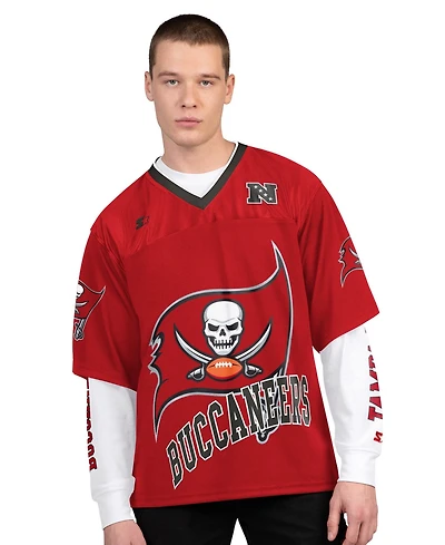 Starter Men's 2-Pack Red/White Tampa Bay Buccaneers Short Sleeve Long Combo Pack T-Shirt