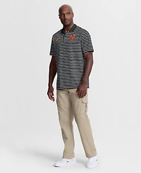 Nike Men's Black New York Mets Cooperstown Collection Dri-fit Victory Striped Polo Shirt